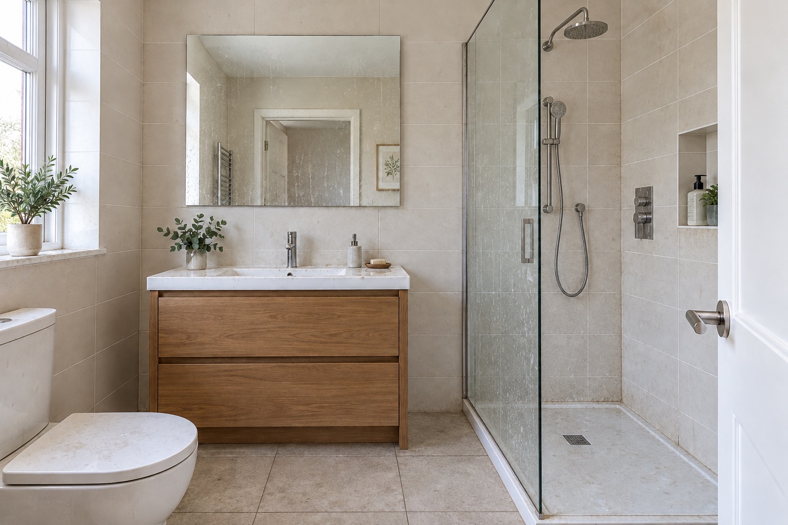 The same illustrative bathroom before cleaning